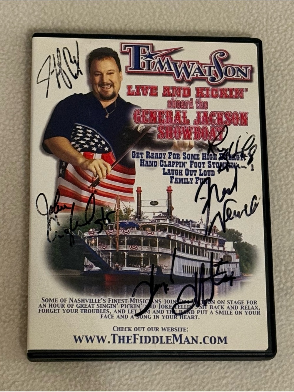 Tim Watson Live And Kicking Aboard The General Jackson Showboat Signed DVD